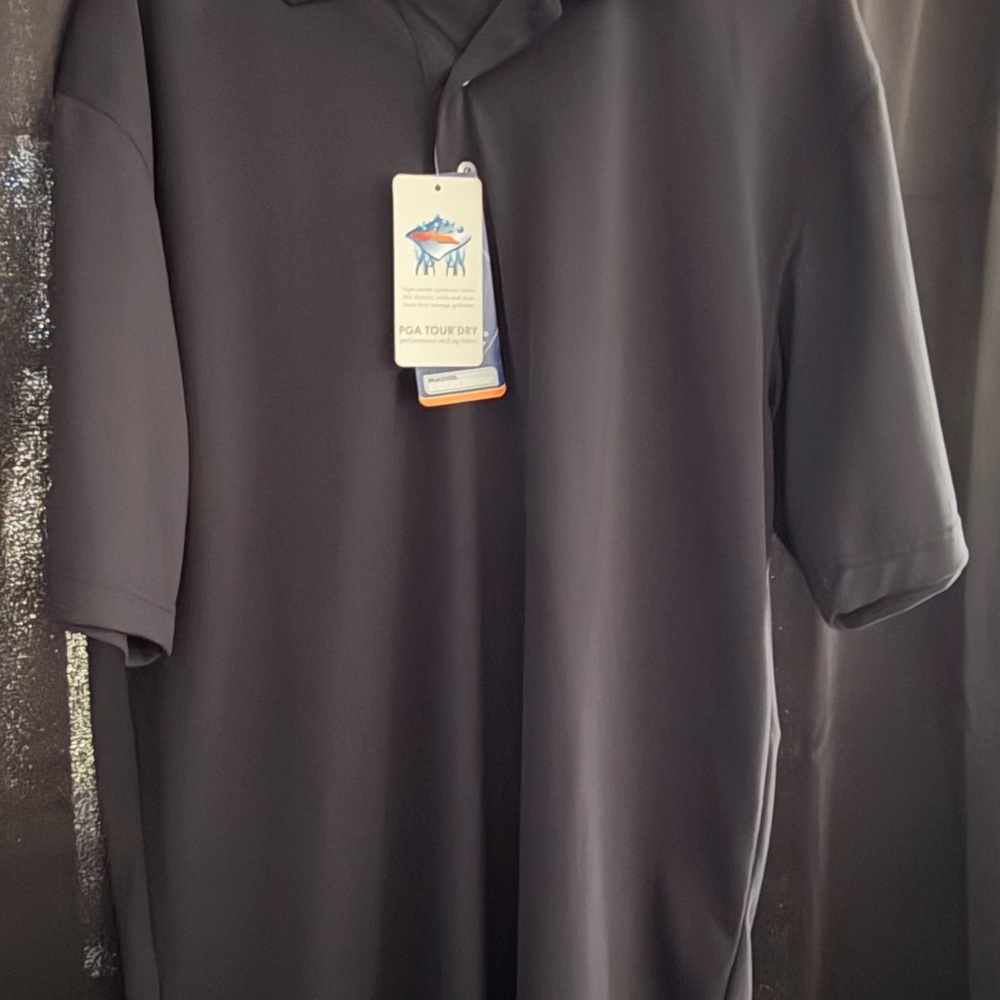 PGA Tour Men’s Short Sleeve Polo - Black